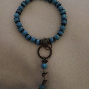Fashion Jewelry Turquoise Beaded Bracelet with Pendant